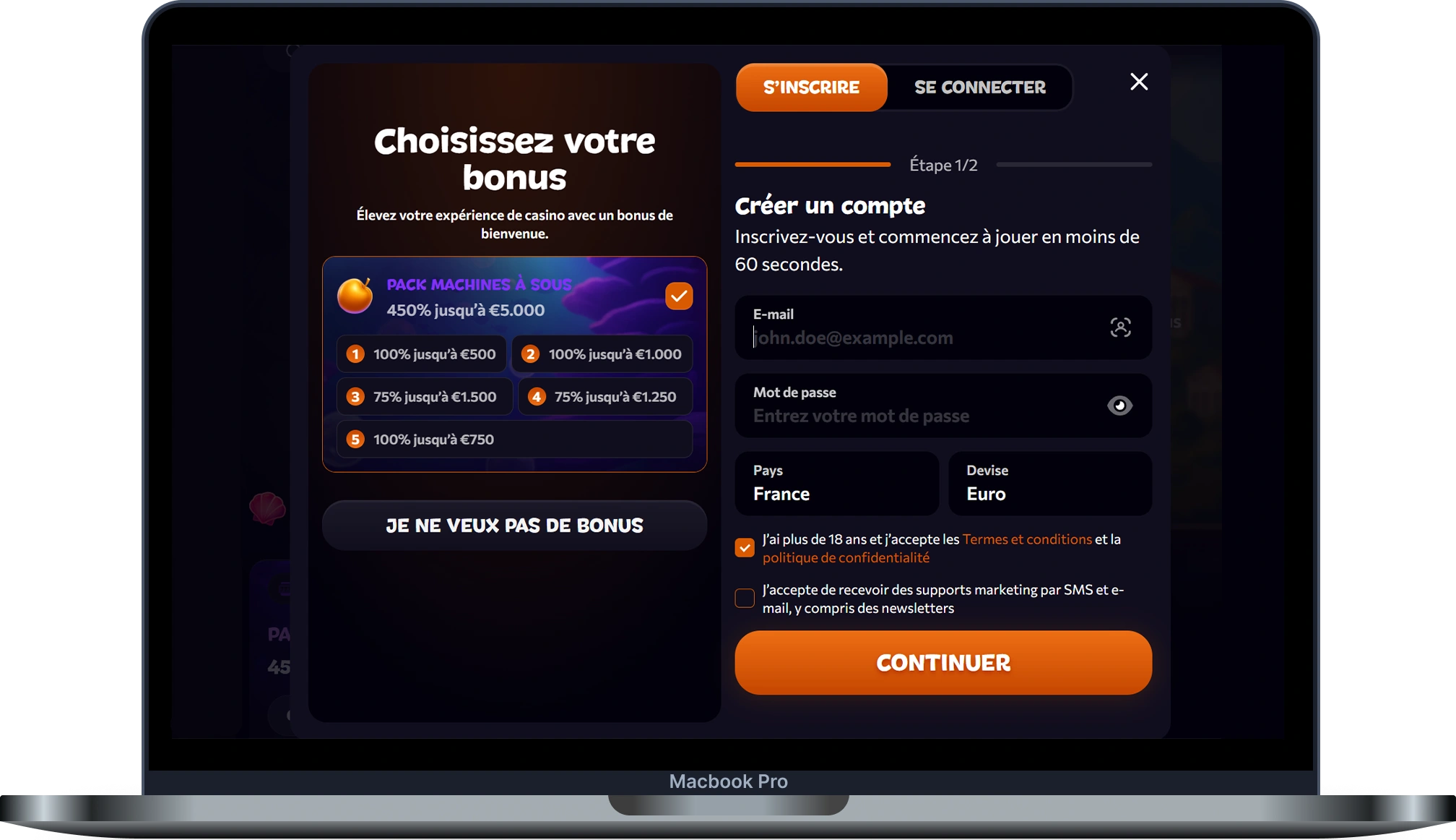 Comment s'inscrire sur Aphrodite Casino